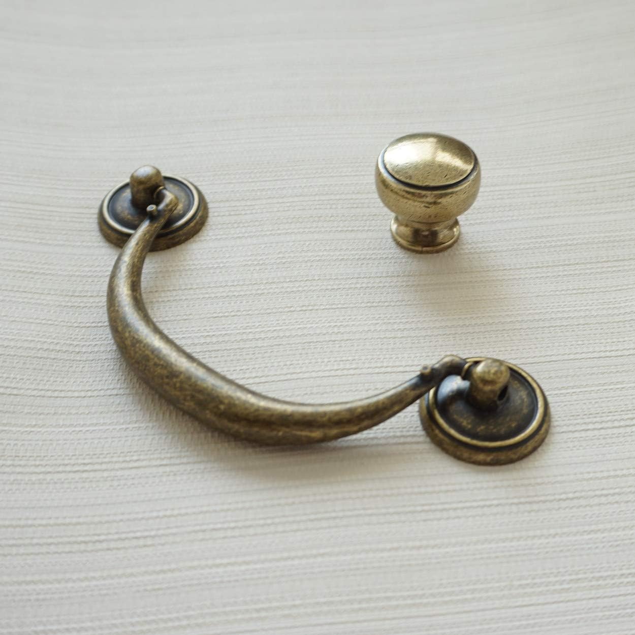 Furniture Hardware Drop Pulls - Kenop Kabinet Perunggu Antik, Gagang Lemari
