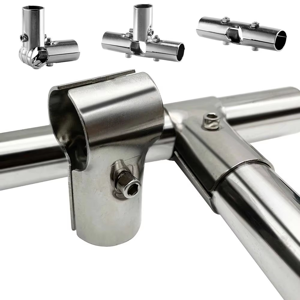 Furniture Hardware Display - Konektor Tabung Sambungan Pipa Bulat Baja