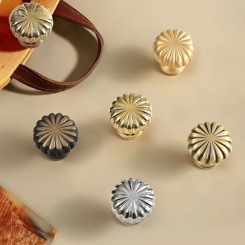 Furniture Hardware Brass - Kenop Bola Kuningan Sederhana Prancis, Gagang