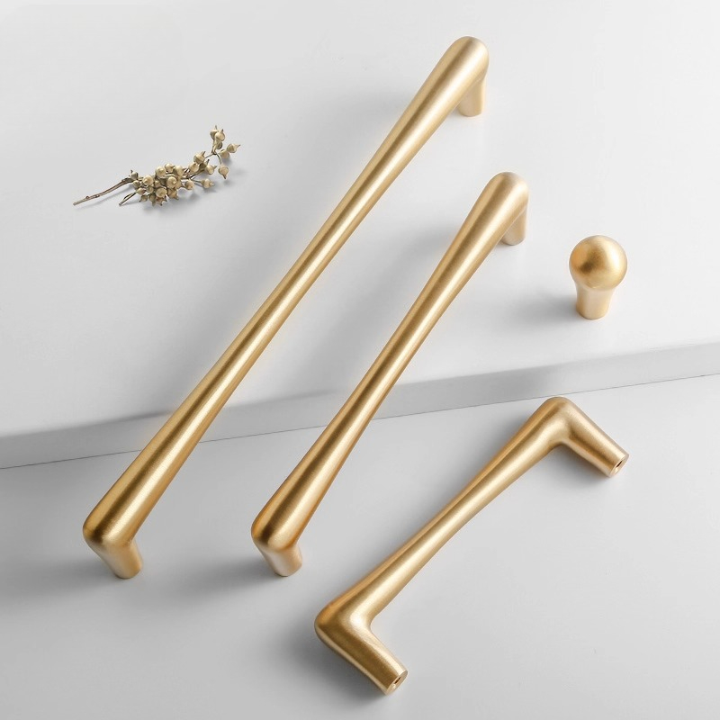 Furniture And Kitchen Hardware Fitting - Kenop Furnitur Kuningan Nordik Kenop Emas