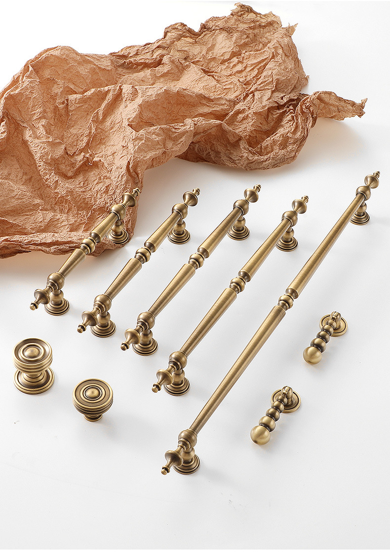 Furniture Hardware Drop Pulls - Kabinet Kuningan Padat Tarik Jatuh Perangkat