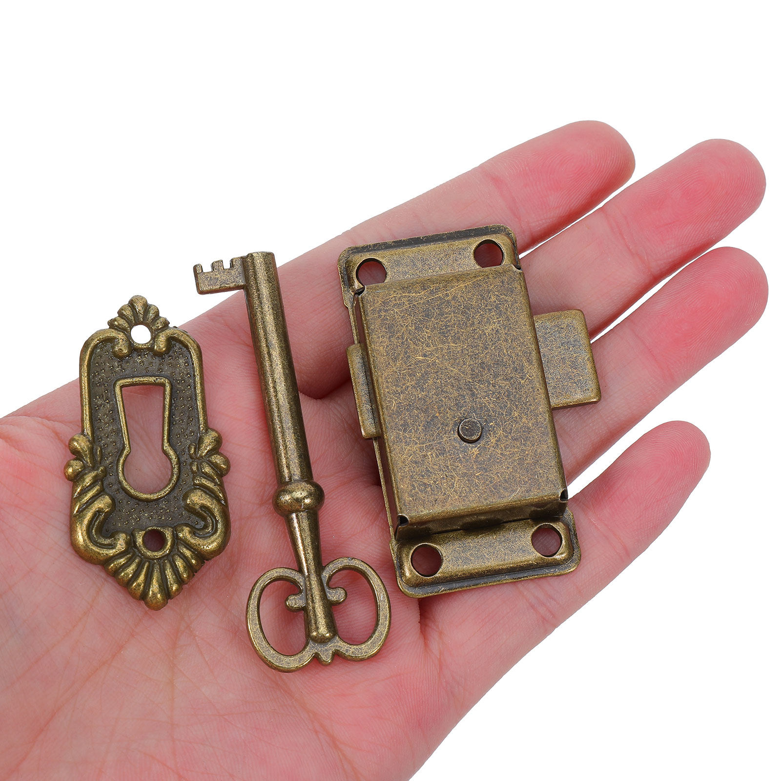 Vintage Furniture Hardware Replacement - 4 Set Kunci Kabinet Retro, Kunci
