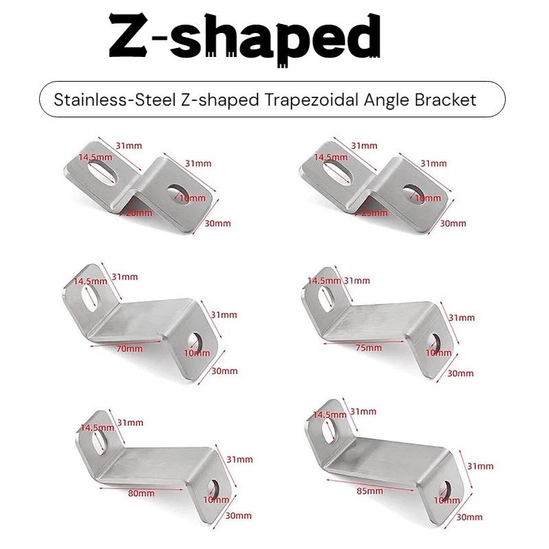 Corner Bracket Angle - Braket Sudut Bentuk Z dari Baja
