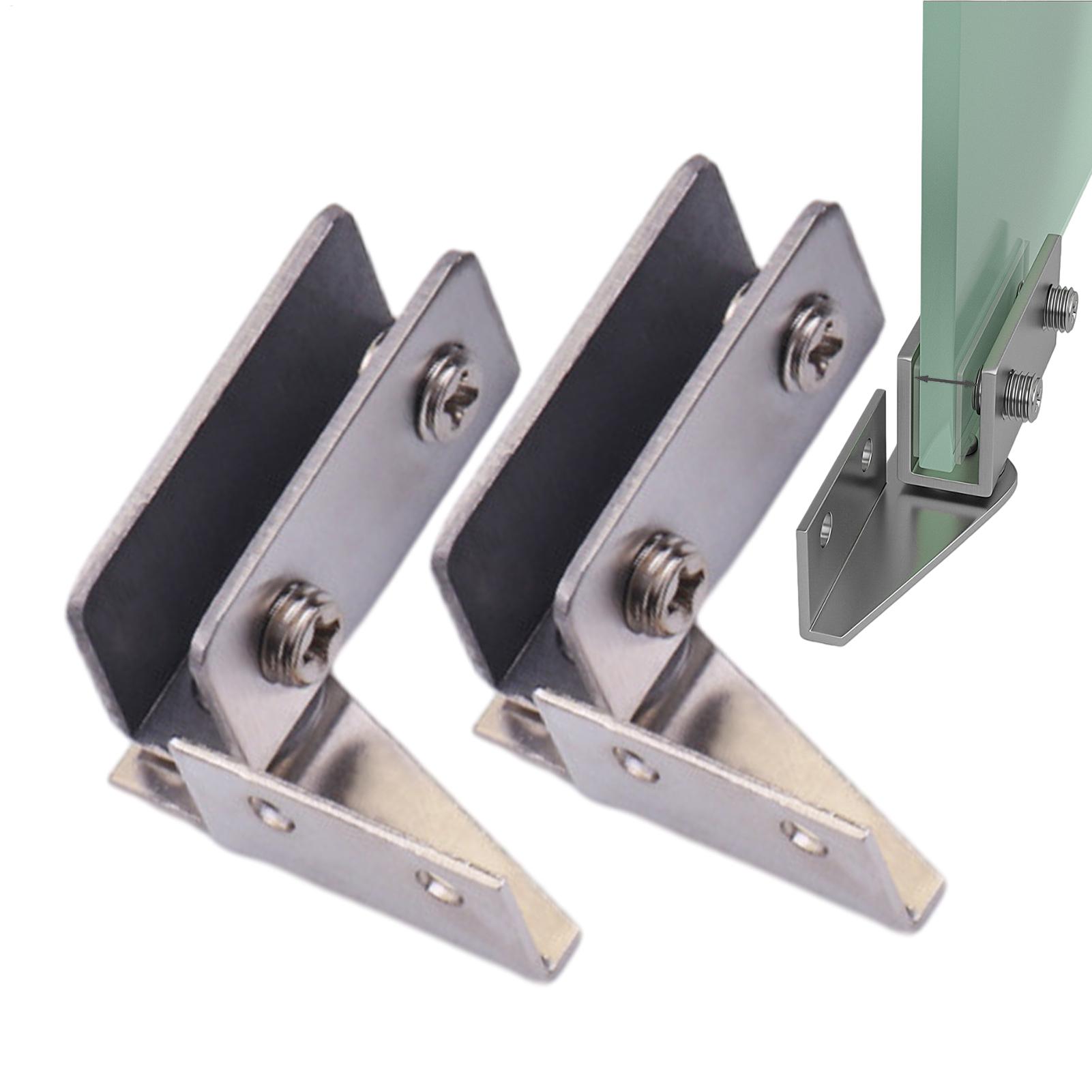 Furniture Hardware Display - 2 Buah Engsel Pintu Kaca Tanpa