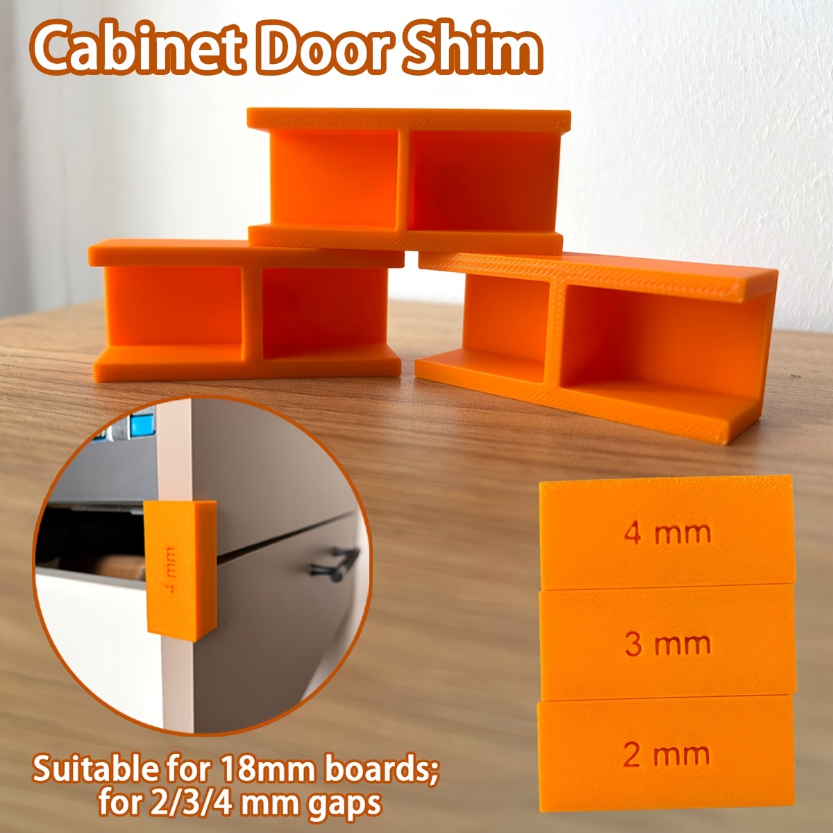 Corner Bracket Angle - Penyangga Pintu Kabinet, Shim Penyelaras Celah