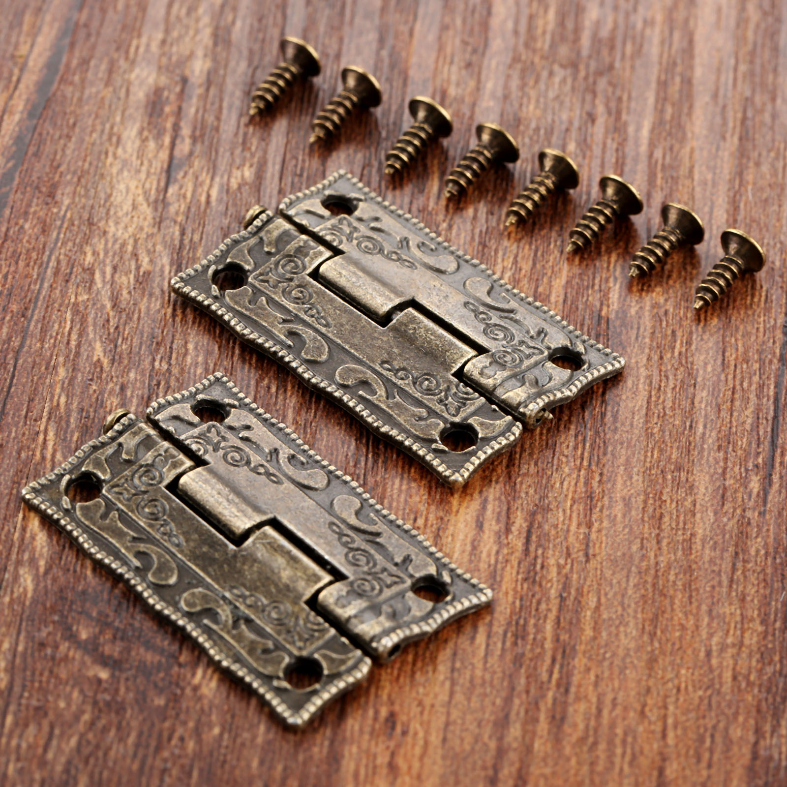 Furniture Hardware Antique - 2 Buah Engsel Perunggu Antik Pintu