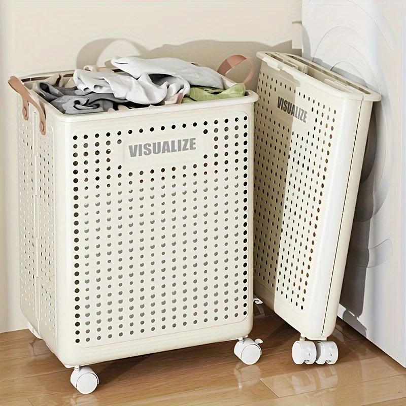 Furniture Hardware Parts - Keranjang Cucian Lipat Beroda Ekstra Besar