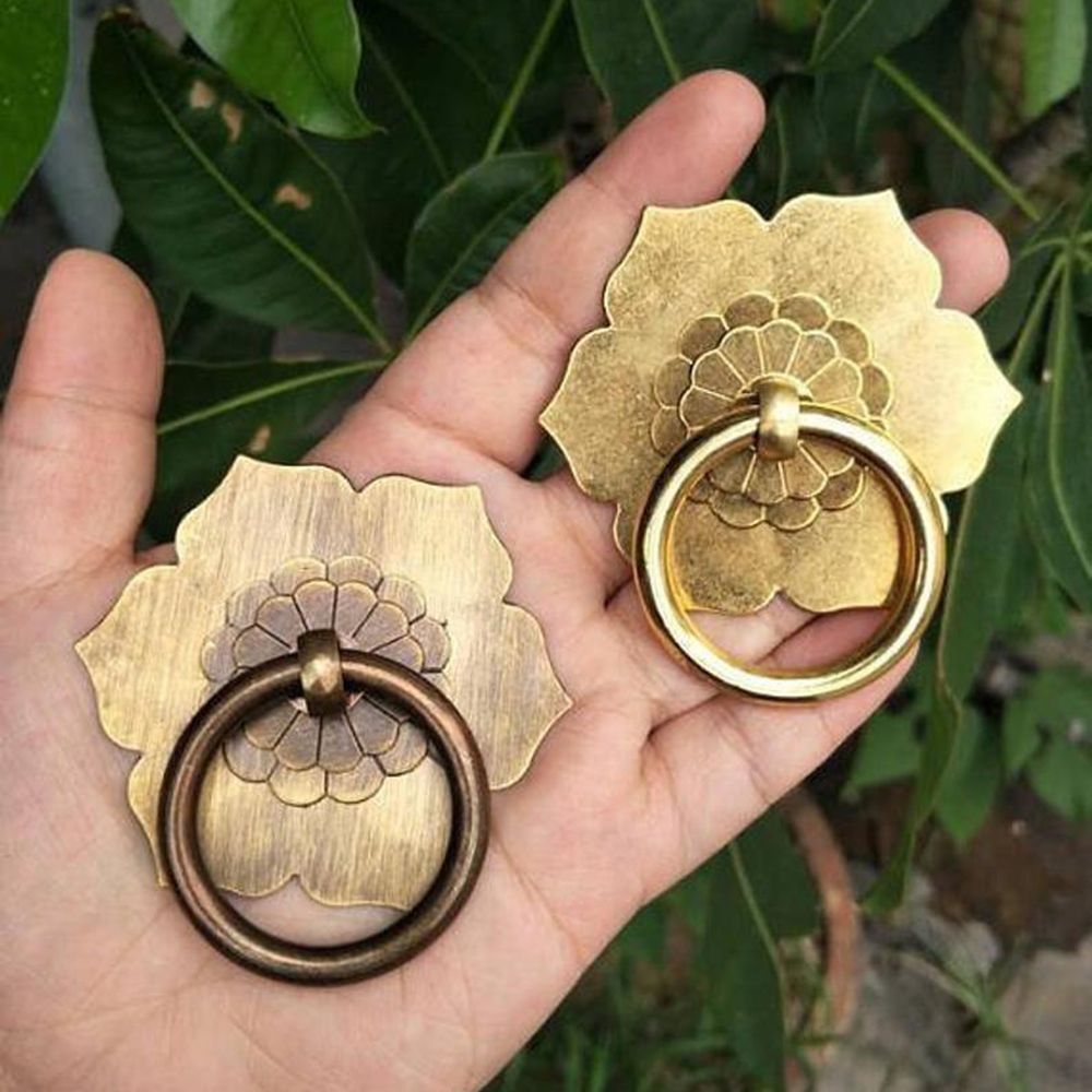 Furniture Hardware Drop Pulls - Perunggu Antik Kuningan Perangkat Perabot Pegangan