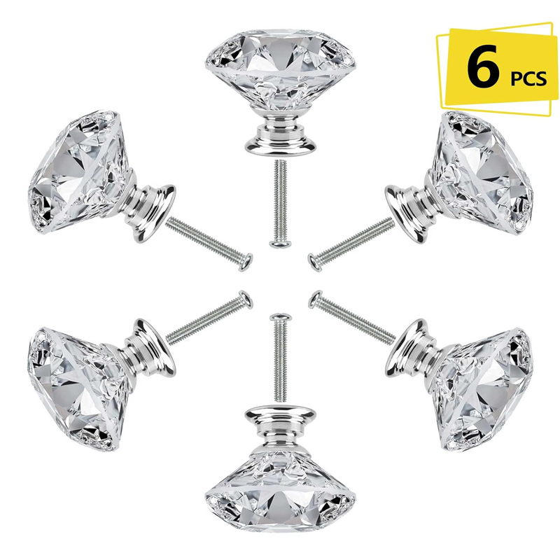 Furniture Hardware Parts - 6 Buah Kenop Kabinet dengan Sekrup