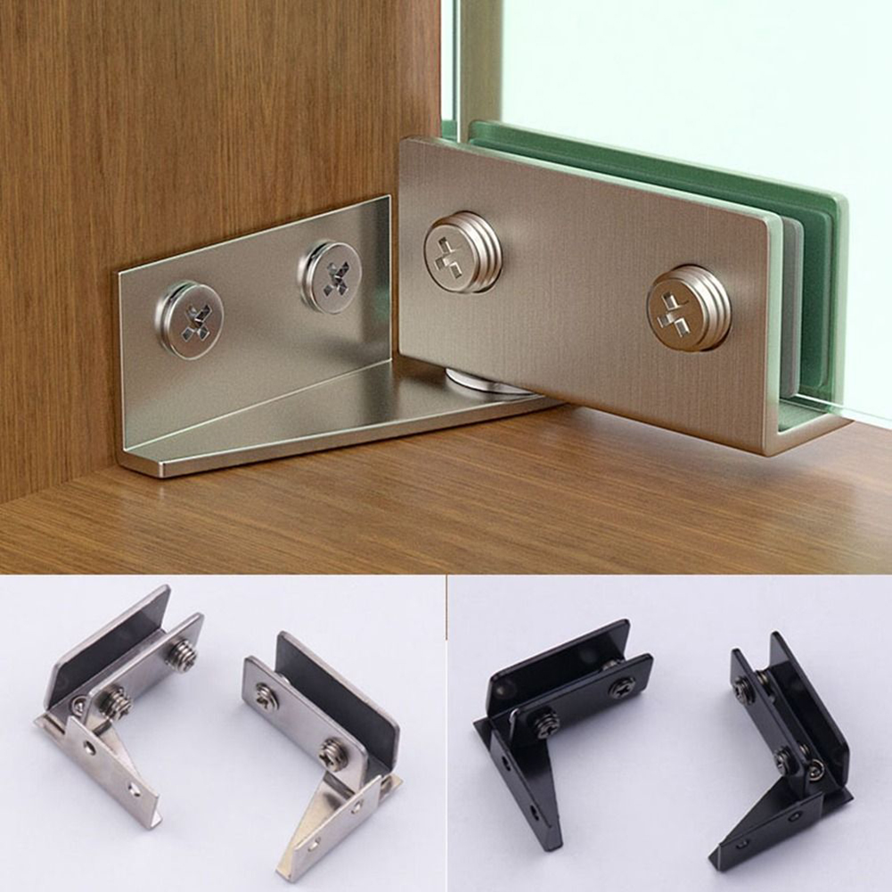 2 Buah Engsel Pintu Kaca Non-P - Furniture Hardware Display ulasan dan harga