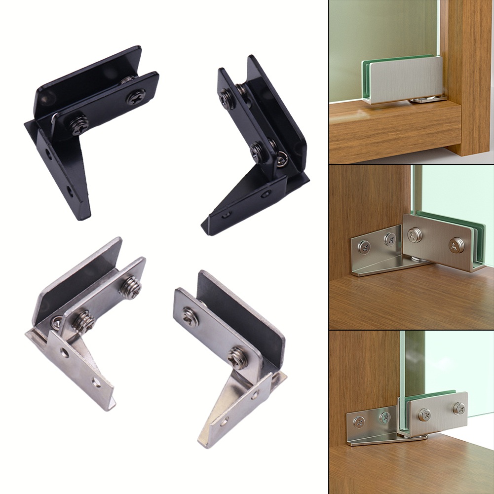 2 Buah Engsel Pintu Kaca Non-P - Furniture Hardware Display ulasan dan harga