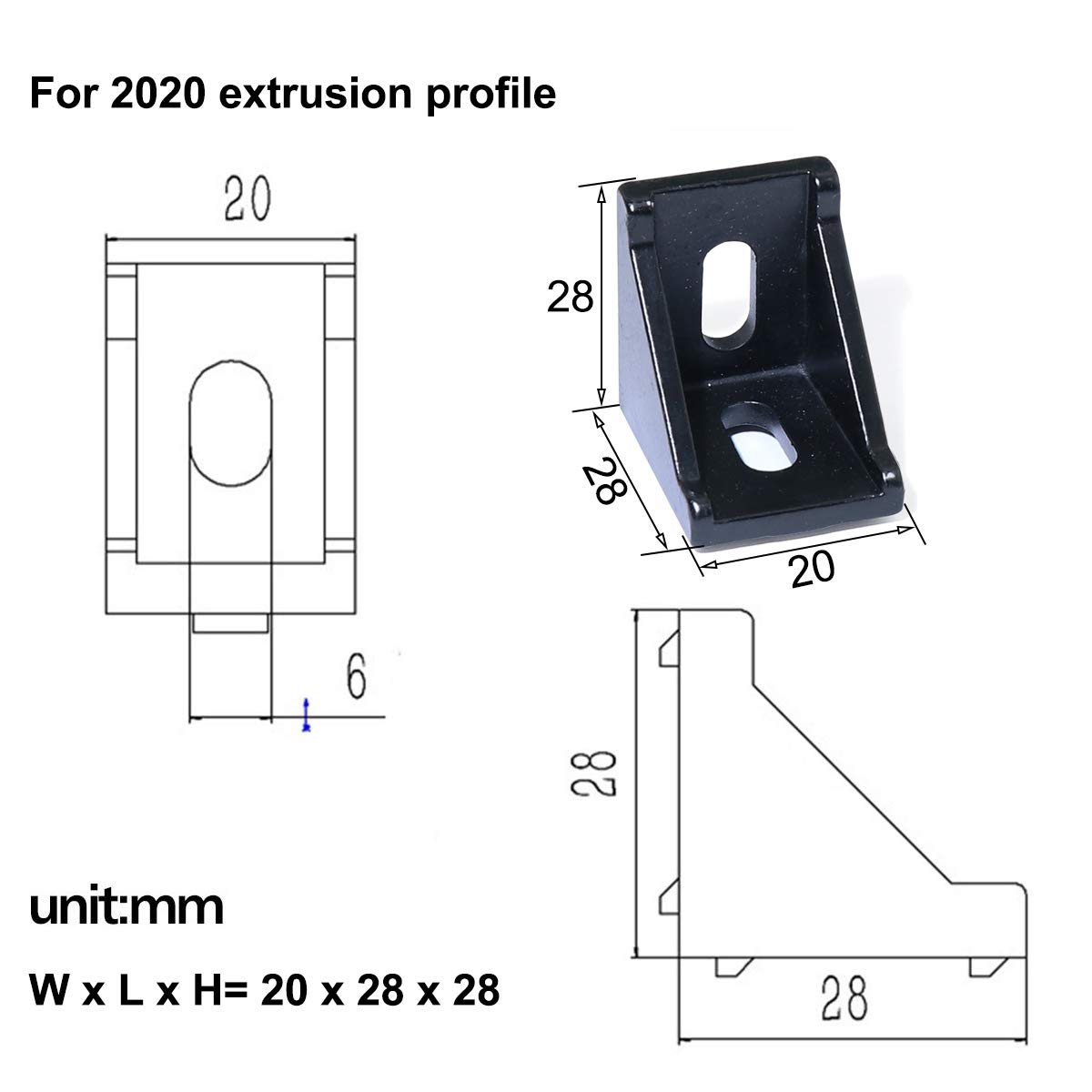 5 buah/10 buah 2020 3030 brake - Corner Bracket Angle ulasan dan harga