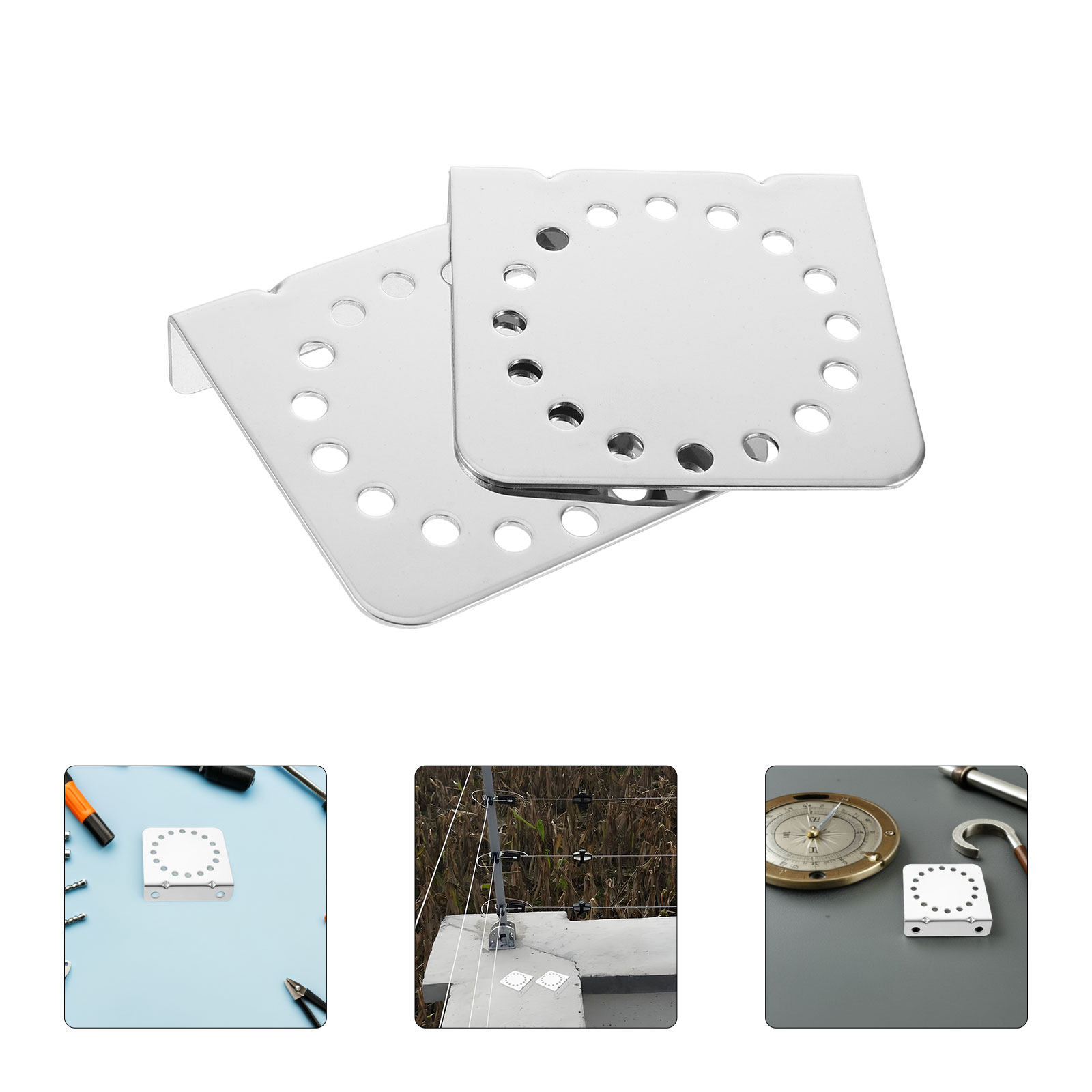 2Pcs Klip Pagar Baja Tahan Kar - Corner Bracket Angle ulasan dan harga