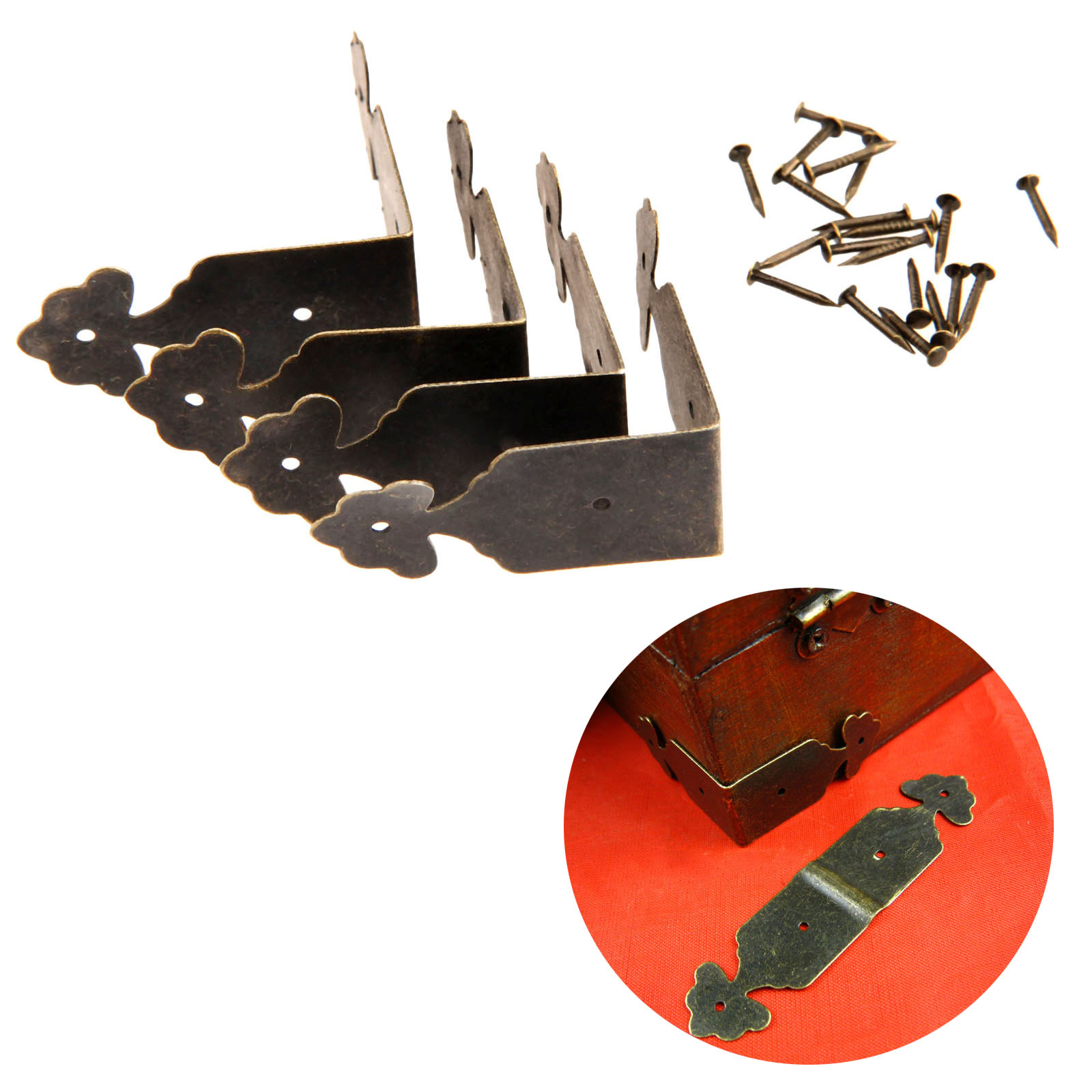 4 Pcs Dekoratif Pelindung Sudu - Furniture Hardware Antique ulasan dan harga