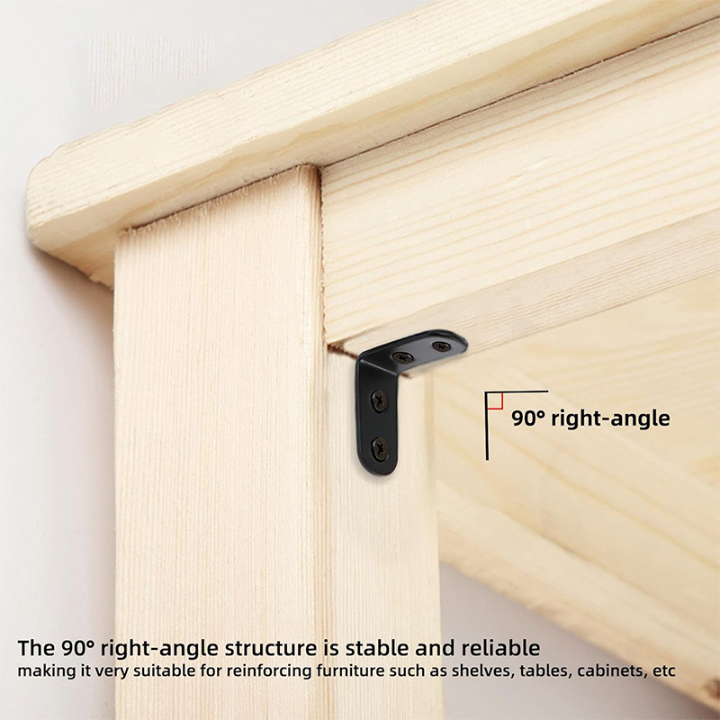 6-20 Buah Braket Sudut Hitam L - Corner Bracket Angle ulasan dan harga