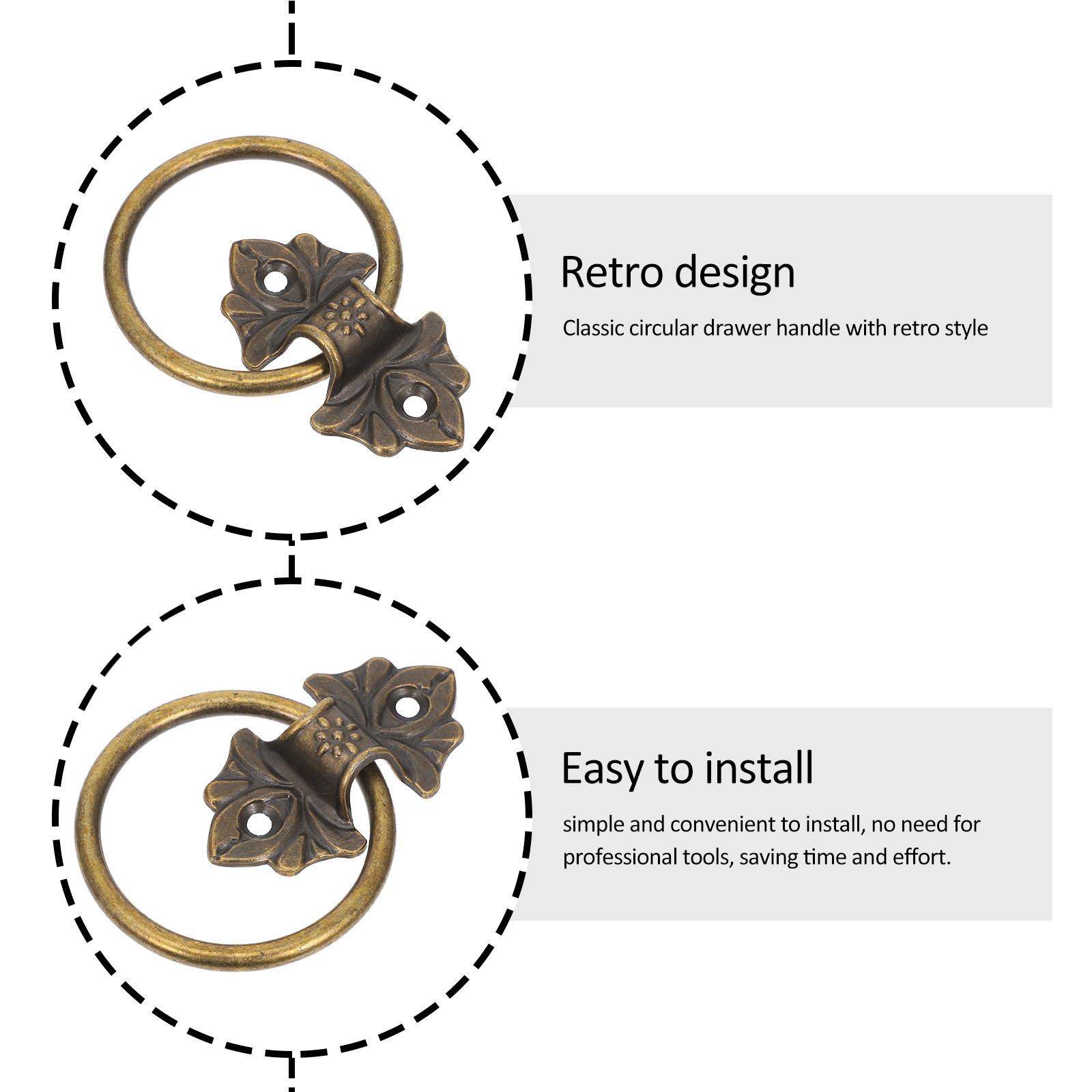 2 Buah Pegangan Laci Bentuk Li - Vintage Furniture Hardware Replacement ulasan dan harga