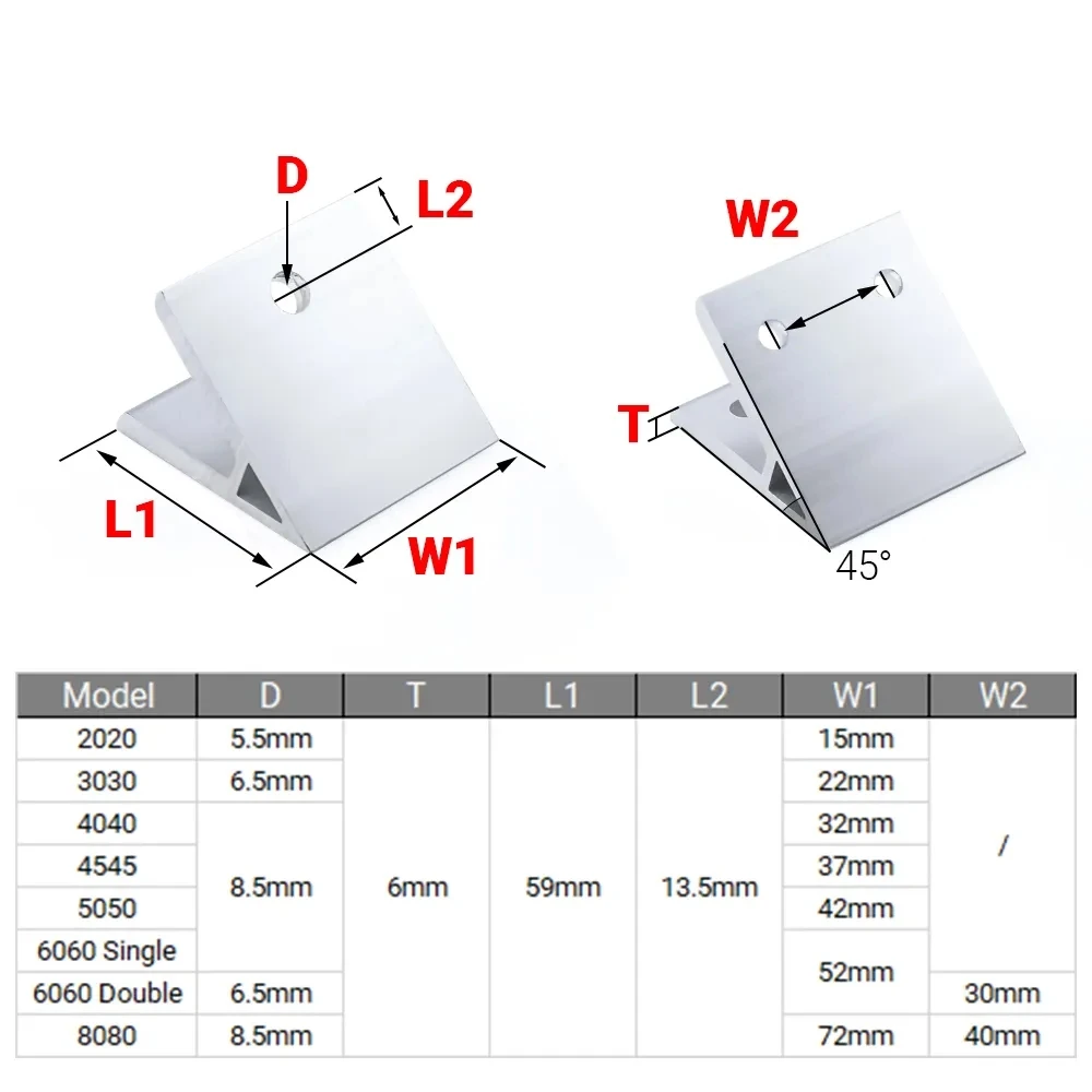 4 Buah Braket Sudut Sudut 45 D - Corner Bracket Angle ulasan dan harga
