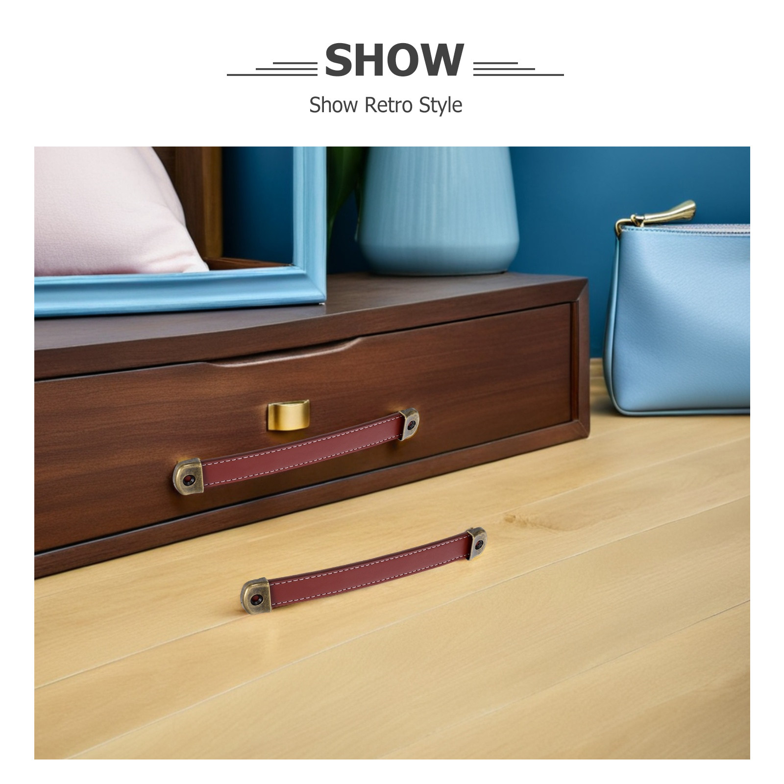 2 Buah Gagang Kabinet Retro PU - Vintage Furniture Hardware Replacement ulasan dan harga