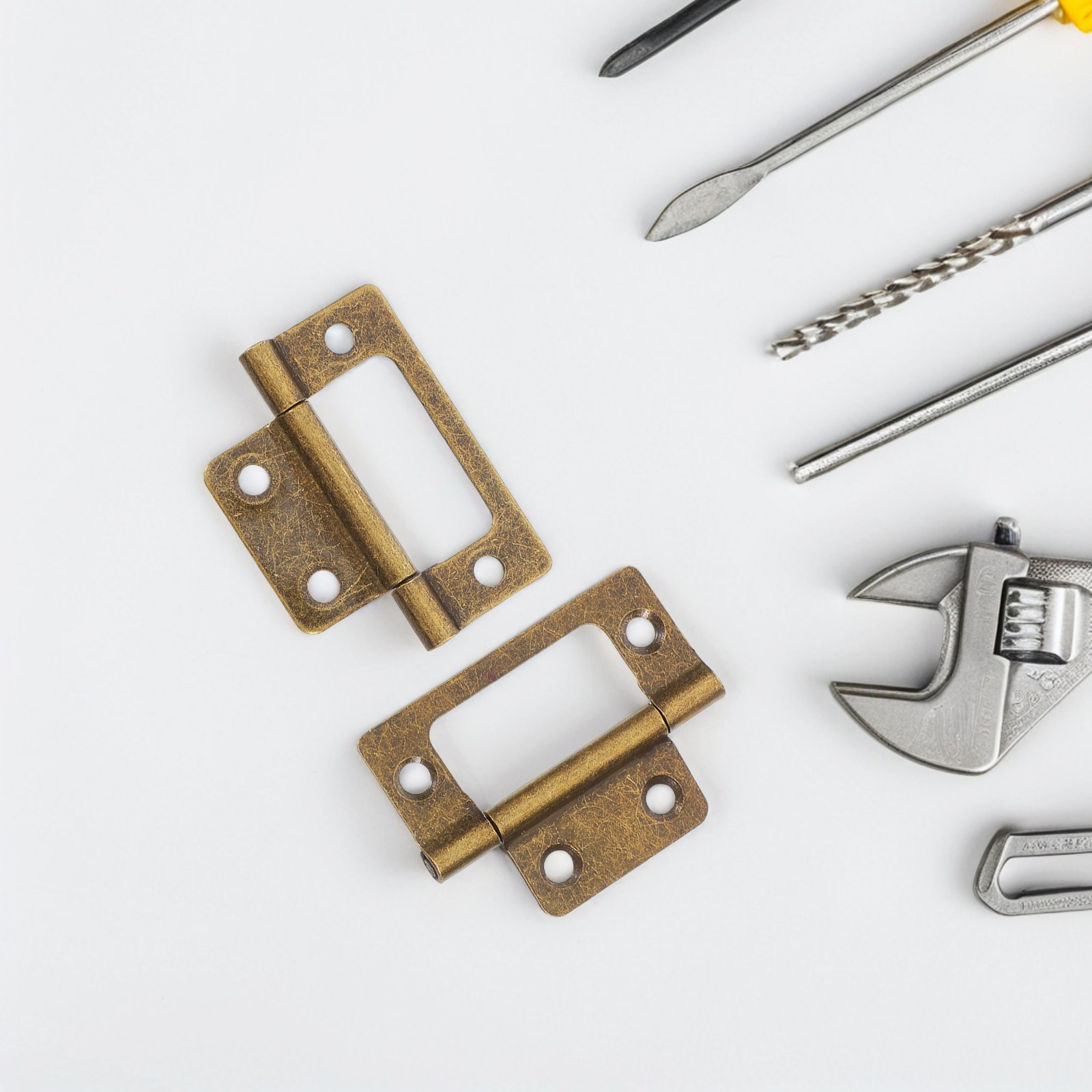 12 Buah Engsel Besi Kuningan T - Vintage Furniture Hardware Replacement ulasan dan harga