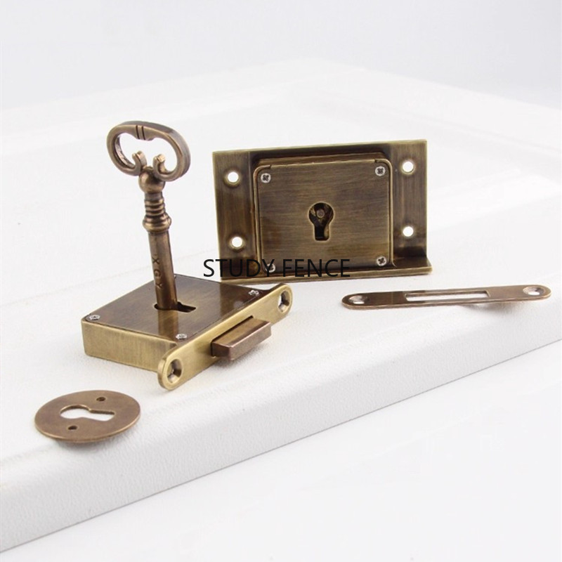 1 Buah Kunci Laci Logam Antik  - Furniture Hardware Brass ulasan dan harga