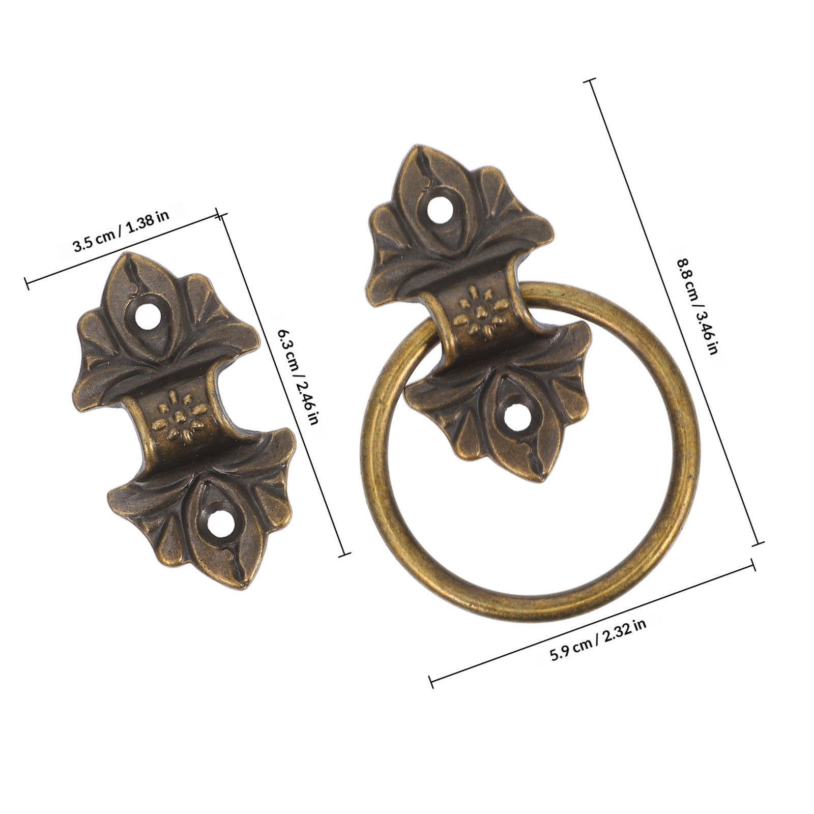 2 Buah Gagang Kabinet Retro Mo - Furniture Hardware Drop Pulls ulasan dan harga